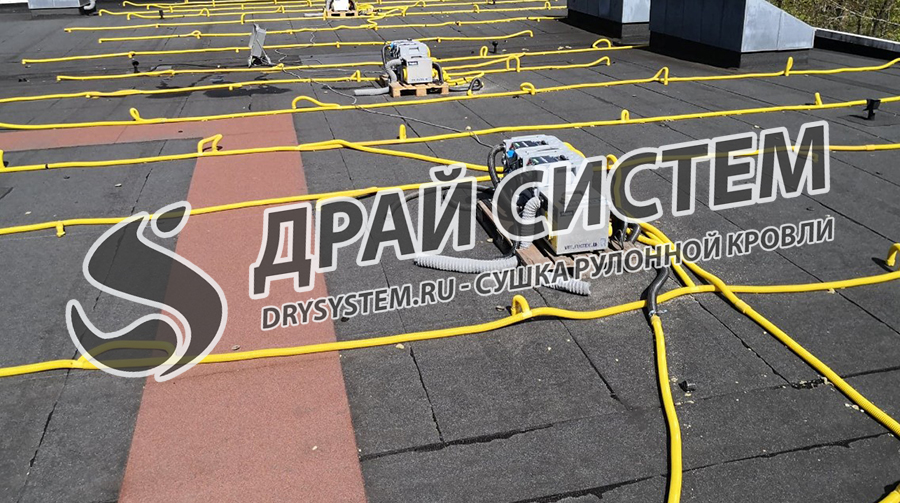 Услуги по просушке рулонной наплавляемой кровли